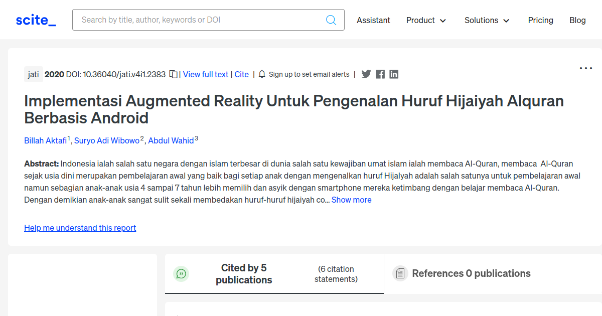 Implementasi Augmented Reality Untuk Pengenalan Huruf Hijaiyah Alquran ...