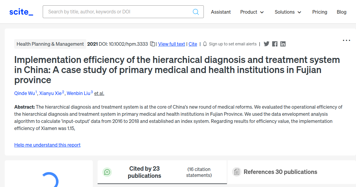 implementation-efficiency-of-the-hierarchical-diagnosis-and-treatment