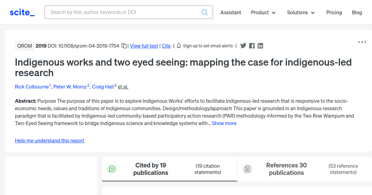 Indigenous Works And Two Eyed Seeing: Mapping The Case For Indigenous ...