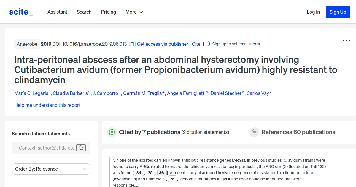 Intraperitoneal abscess after an abdominal hysterectomy involving