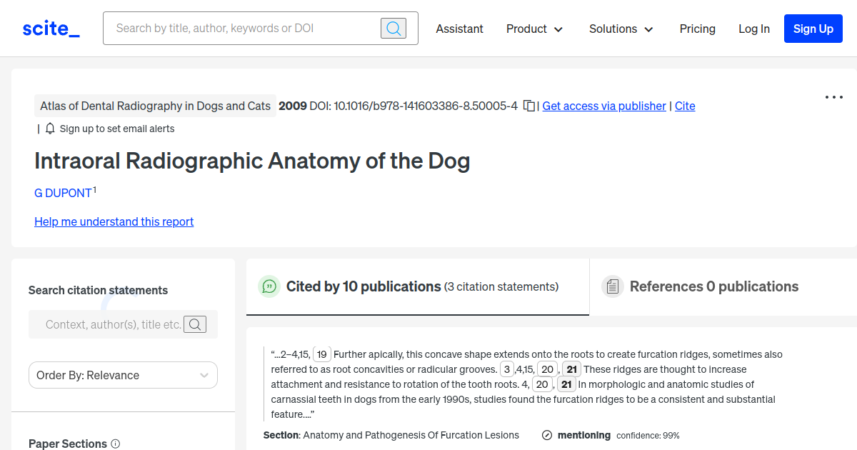 Intraoral Radiographic Anatomy of the Dog [scite report]