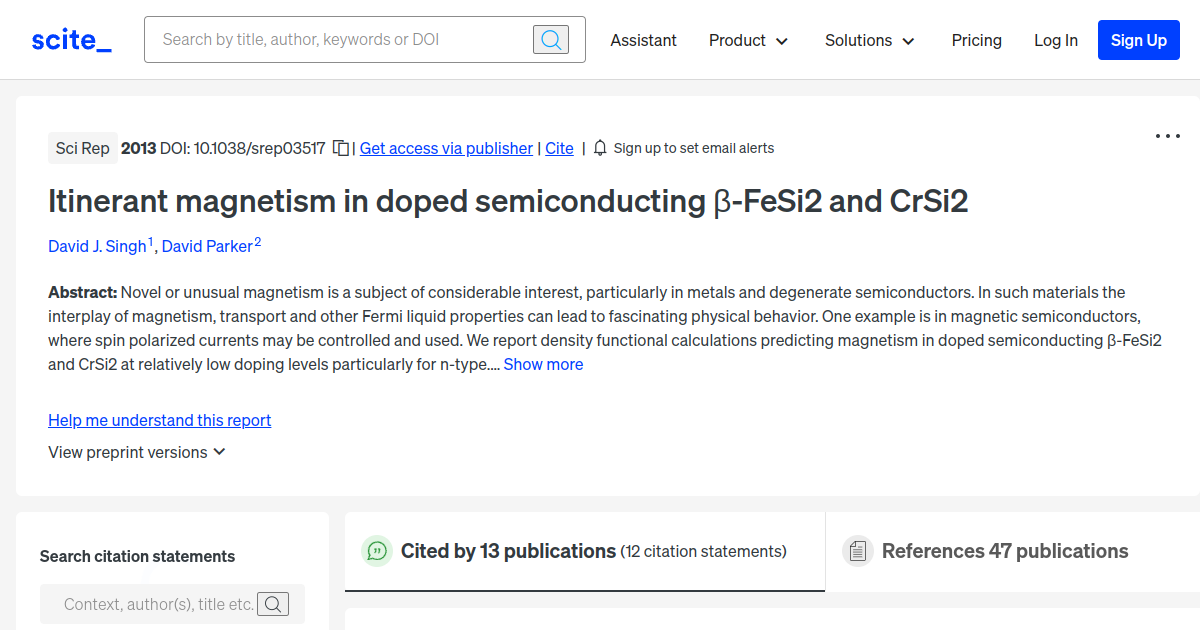 Itinerant in doped semiconducting βFeSi2 and CrSi2 [scite