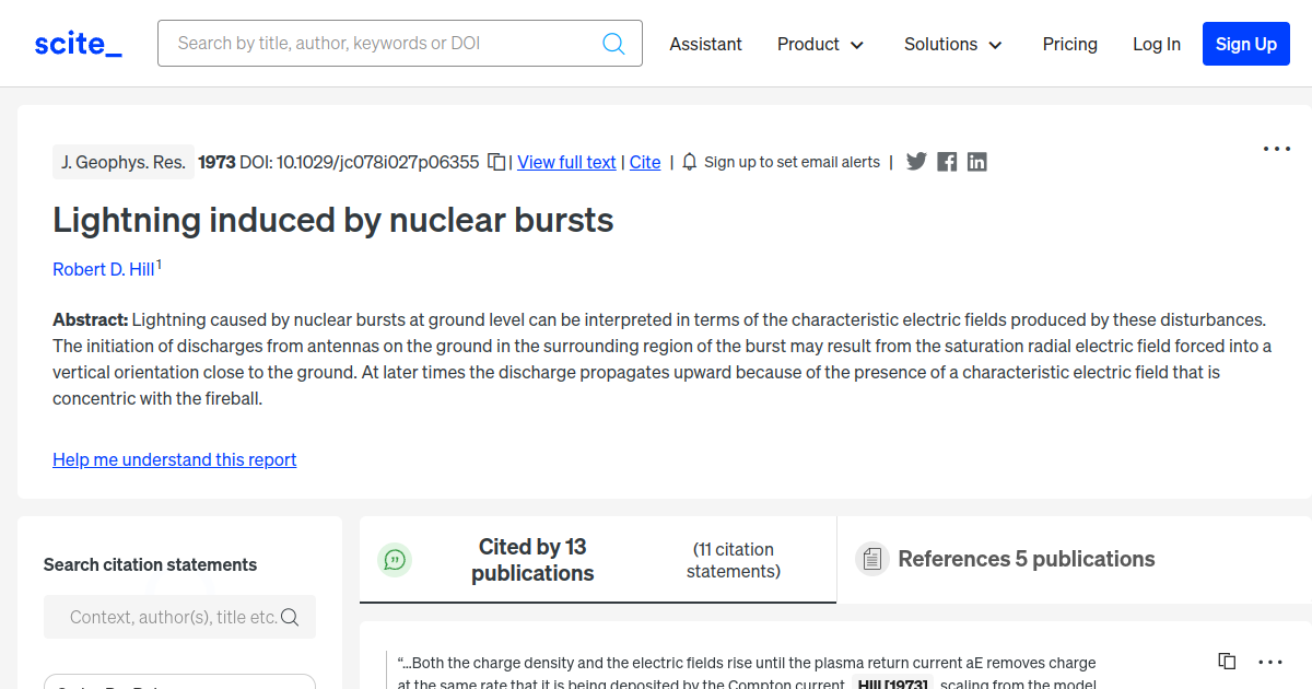 Lightning Induced By Nuclear Bursts