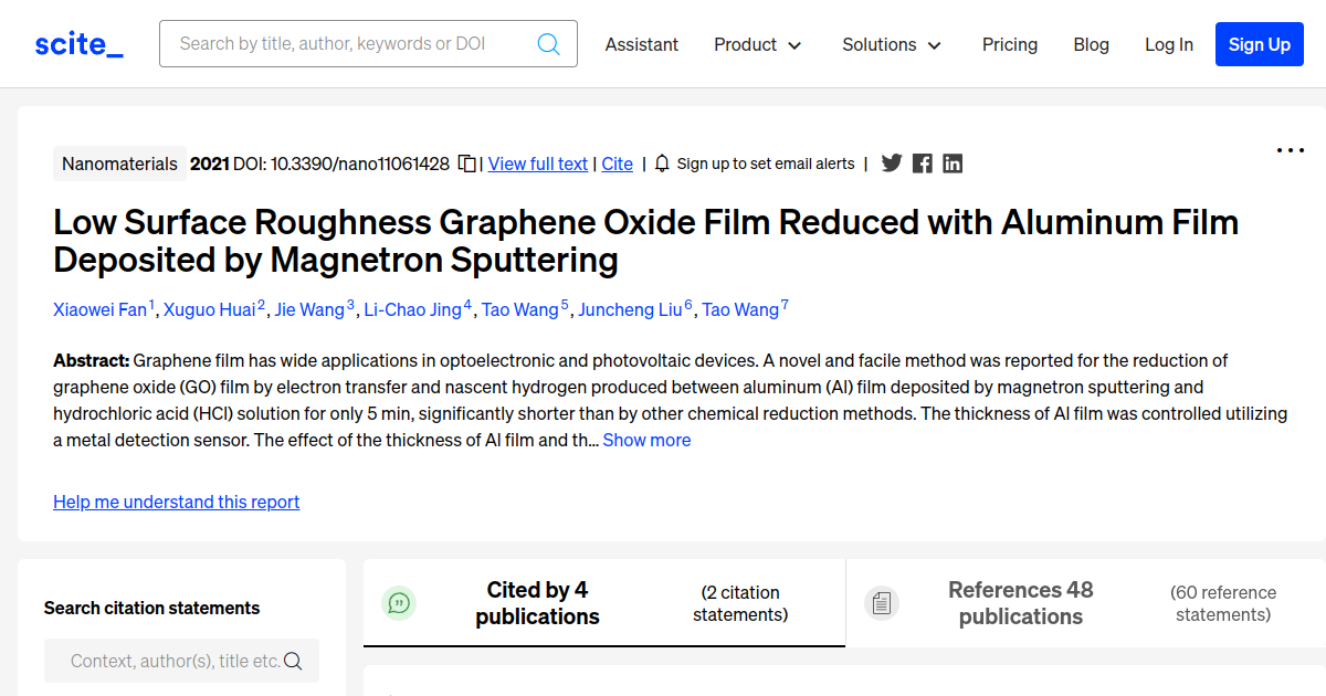 low-surface-roughness-graphene-oxide-film-reduced-with-aluminum-film