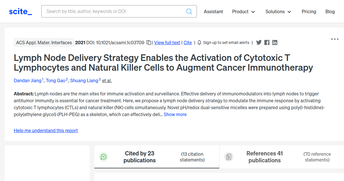 Lymph Node Delivery Strategy Enables The Activation Of Cytotoxic T 