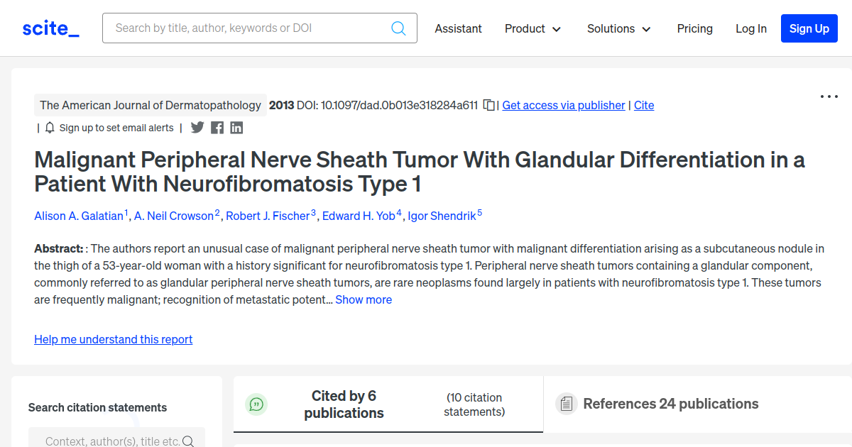 Malignant Peripheral Nerve Sheath Tumor With Glandular Differentiation