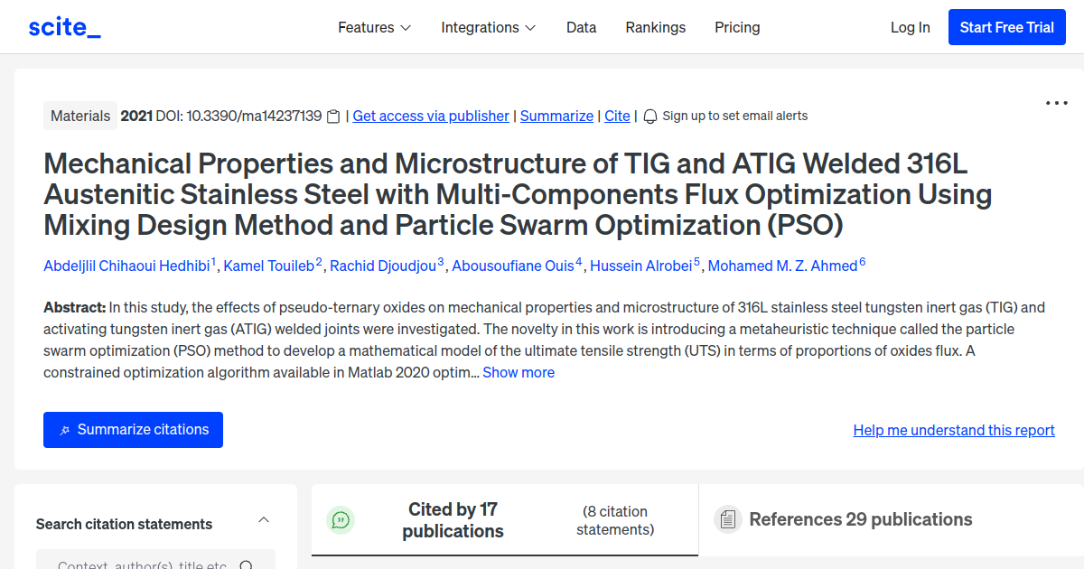 Mechanical Properties and Microstructure of TIG and ATIG Welded 316L ...