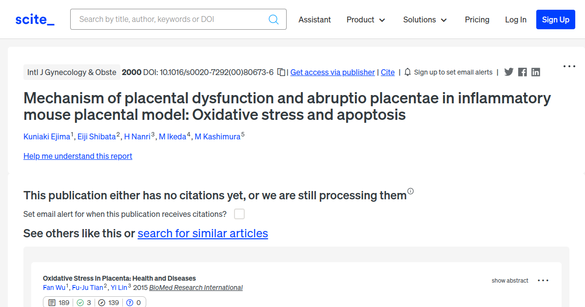 Mechanism of placental dysfunction and abruptio placentae in