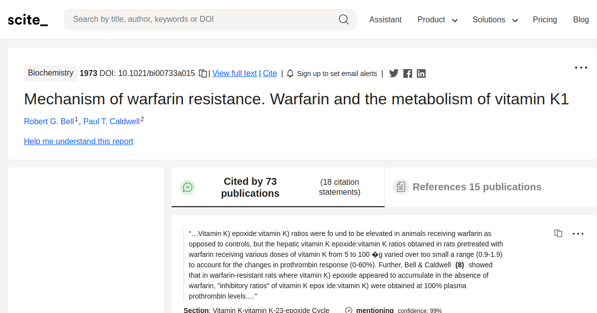 Mechanism of warfarin resistance. Warfarin and the metabolism of