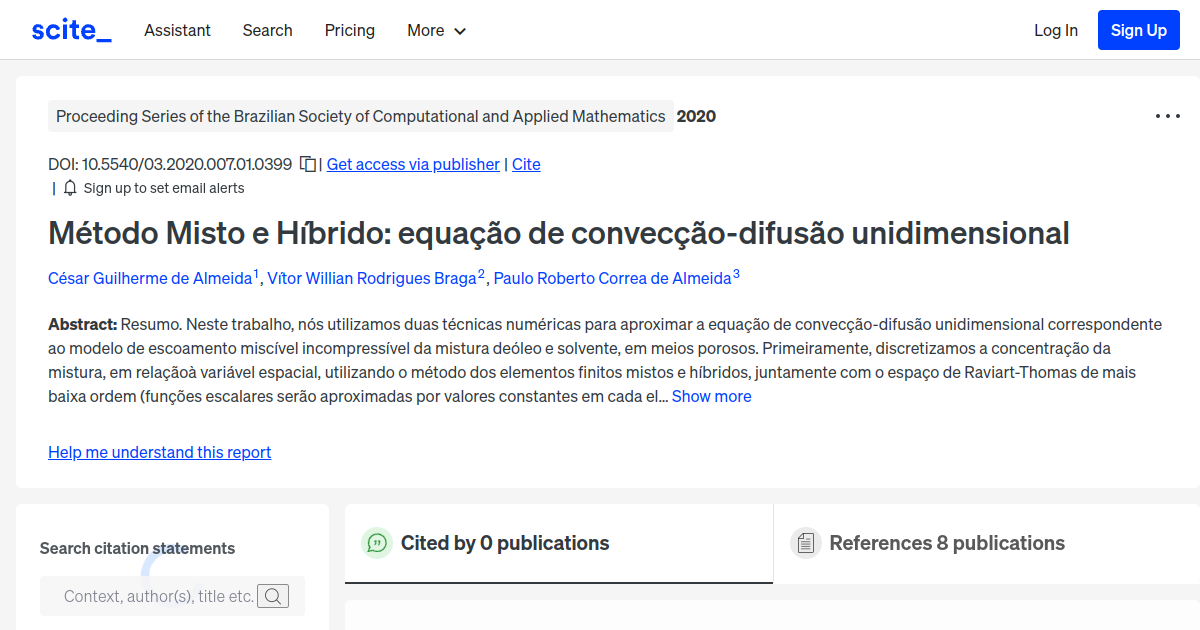 Método Misto e Hı́brido equação de convecçãodifusão unidimensional