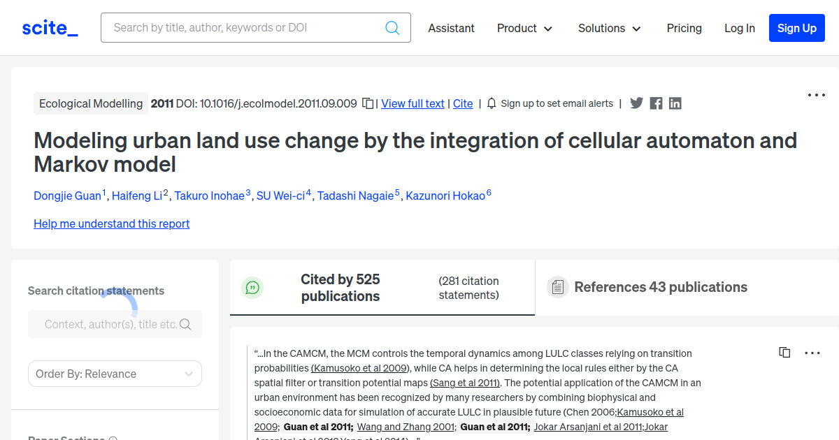 modeling-urban-land-use-change-by-the-integration-of-cellular-automaton