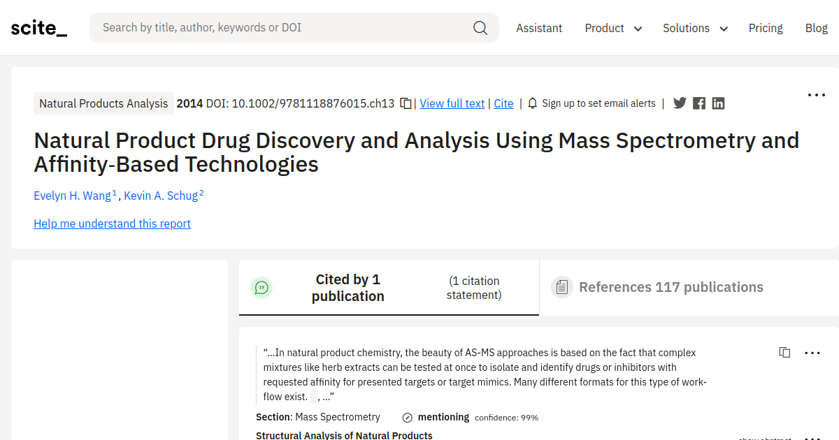 Natural Product Drug Discovery And Analysis Using Mass Spectrometry And 