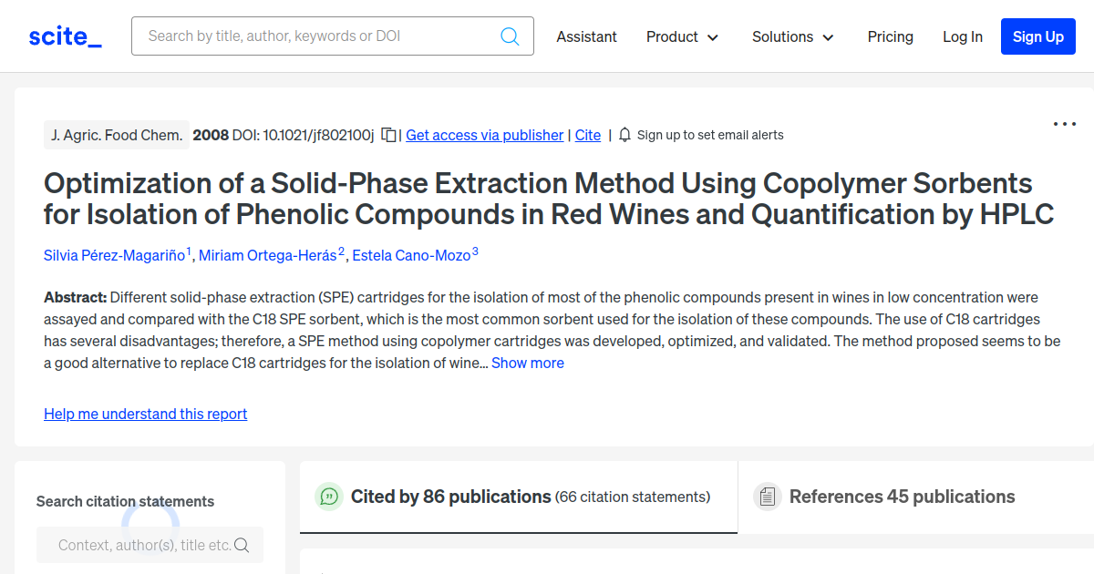 Optimization of a SolidPhase Extraction Method Using Copolymer