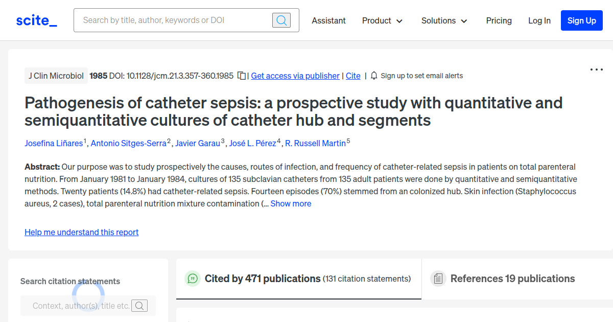 Pathogenesis of catheter sepsis a prospective study with quantitative