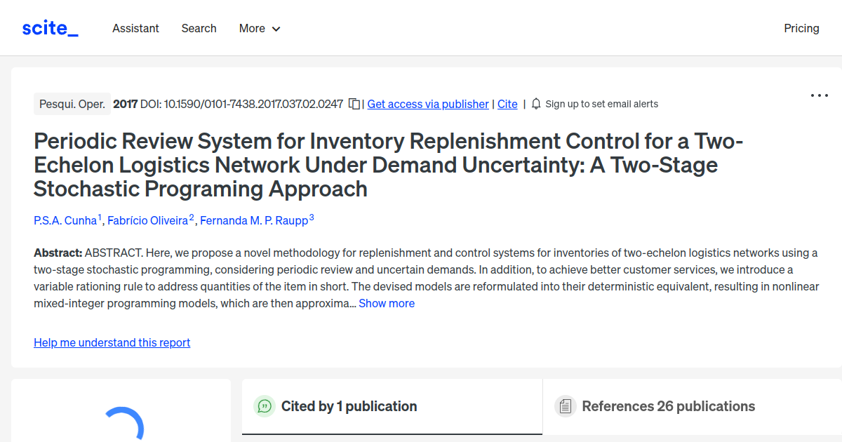 periodic review system of inventory control