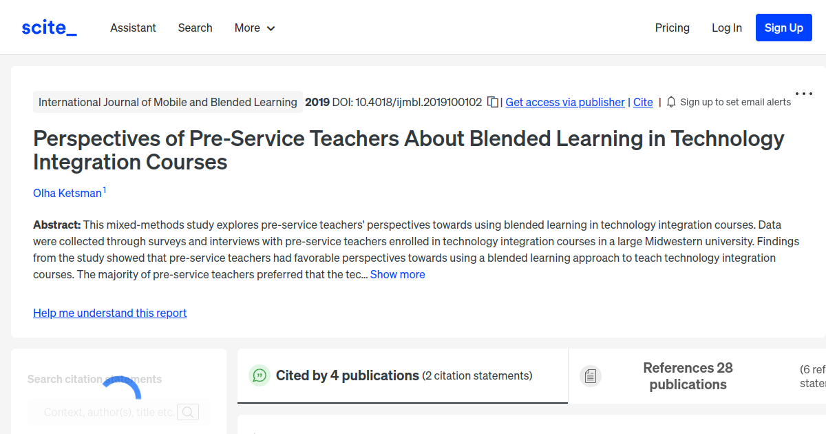 Perspectives of PreService Teachers About Blended Learning in