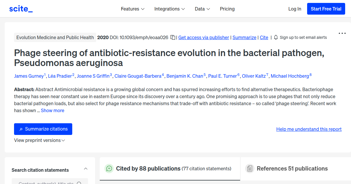 Phage Steering Of Antibiotic resistance Evolution In The Bacterial 