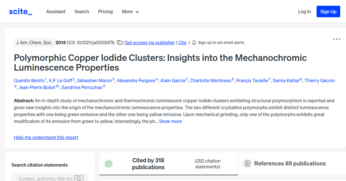 Polymorphic Copper Iodide Clusters Insights into the Mechanochromic Luminescence Properties
