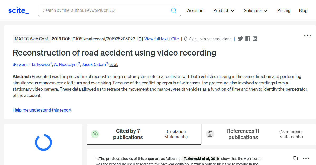 reconstruction-of-road-accident-using-video-recording-scite-report