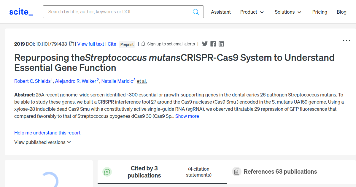 repurposing-the-streptococcus-mutans-crispr-cas9-system-to-understand