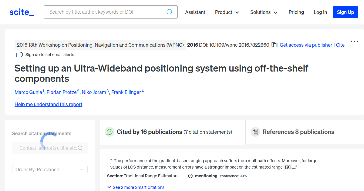 Setting up an UltraWideband positioning system using offtheshelf