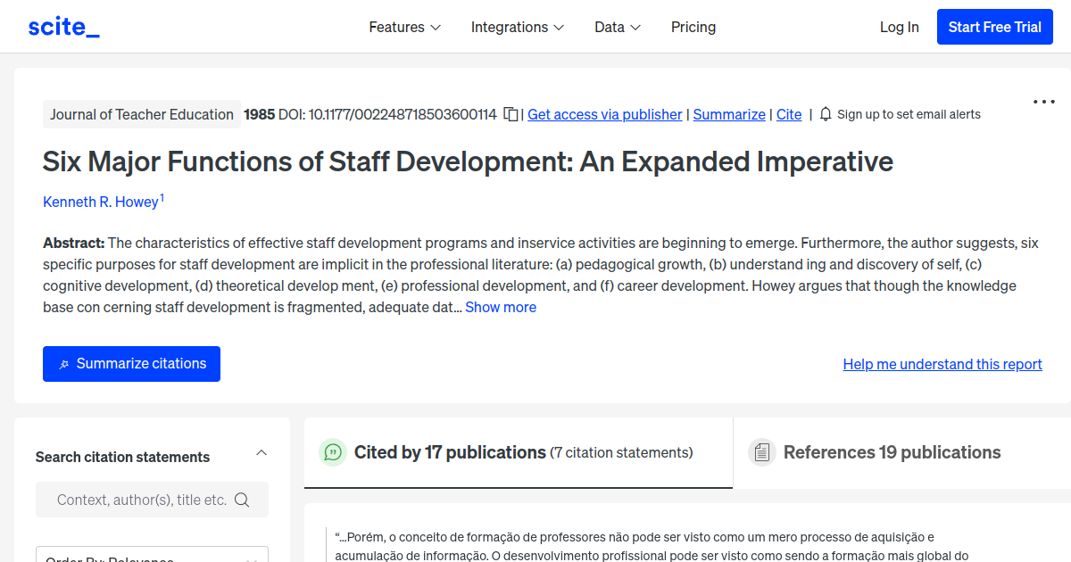 Six Major Functions Of Staff Development An Expanded Imperative 