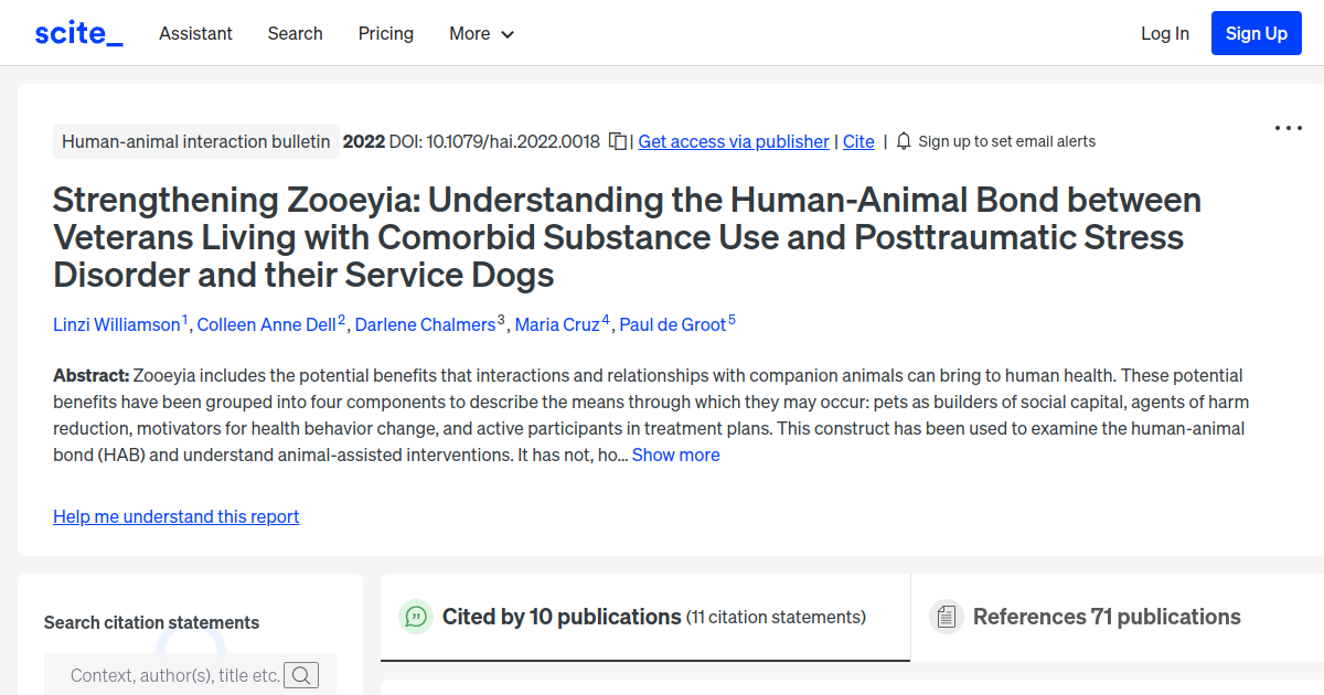 Strengthening Zooeyia Understanding the HumanAnimal Bond between