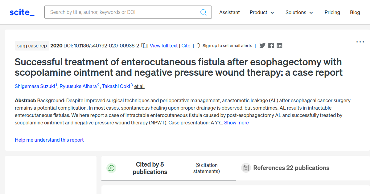 successful-treatment-of-enterocutaneous-fistula-after-esophagectomy