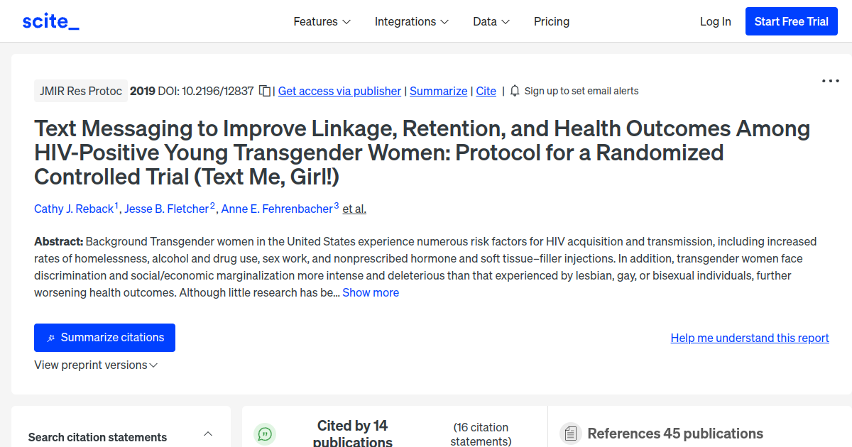 Text Messaging To Improve Linkage Retention And Health Outcomes Among