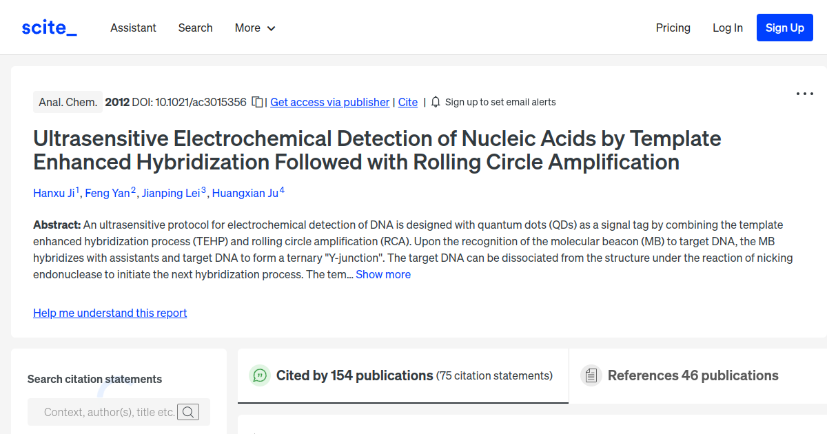 Ultrasensitive Electrochemical Detection of Nucleic Acids by Template