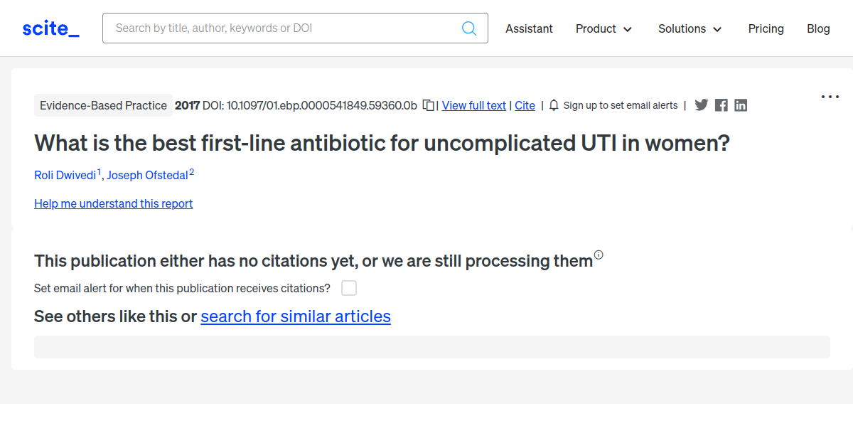 what-is-the-best-first-line-antibiotic-for-uncomplicated-uti-in-women