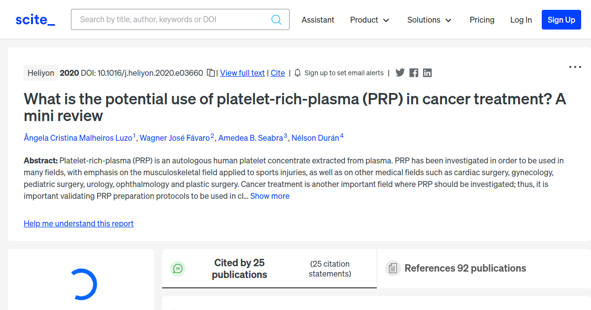 what-is-the-potential-use-of-platelet-rich-plasma-prp-in-cancer