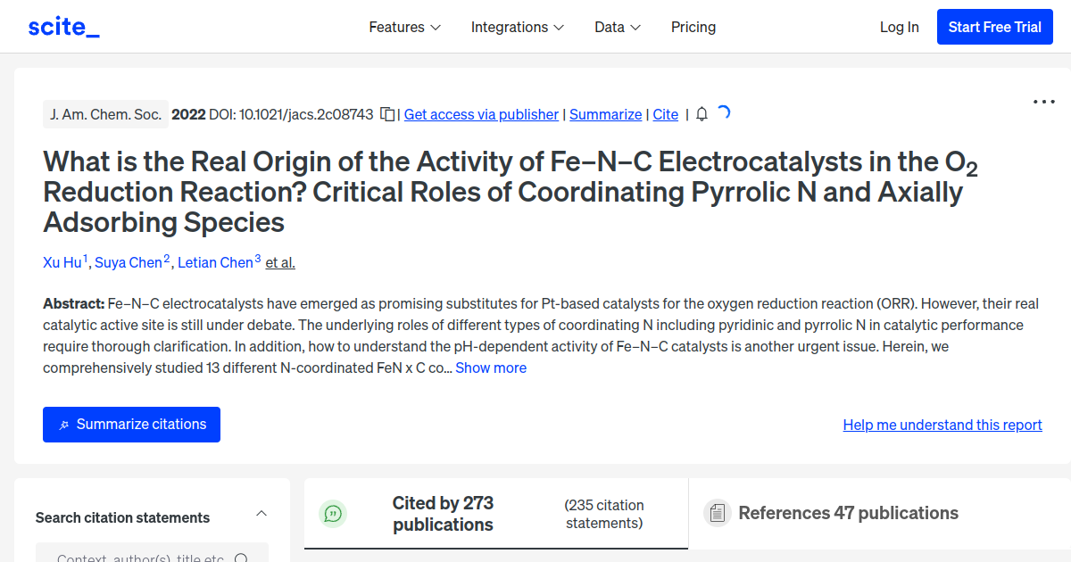 What Is The Real Origin Of The Activity Of Fe N C Electrocatalysts In