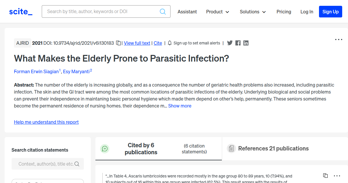 what-makes-the-elderly-prone-to-parasitic-infection-scite-report