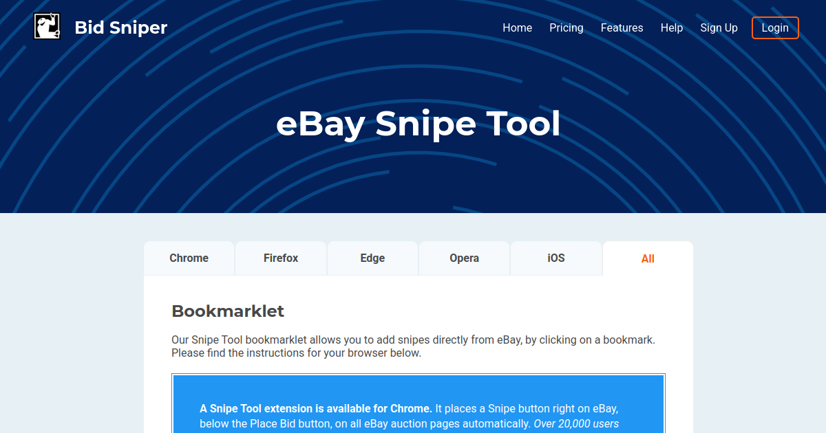 eBay Snipe Tool Bid Sniper