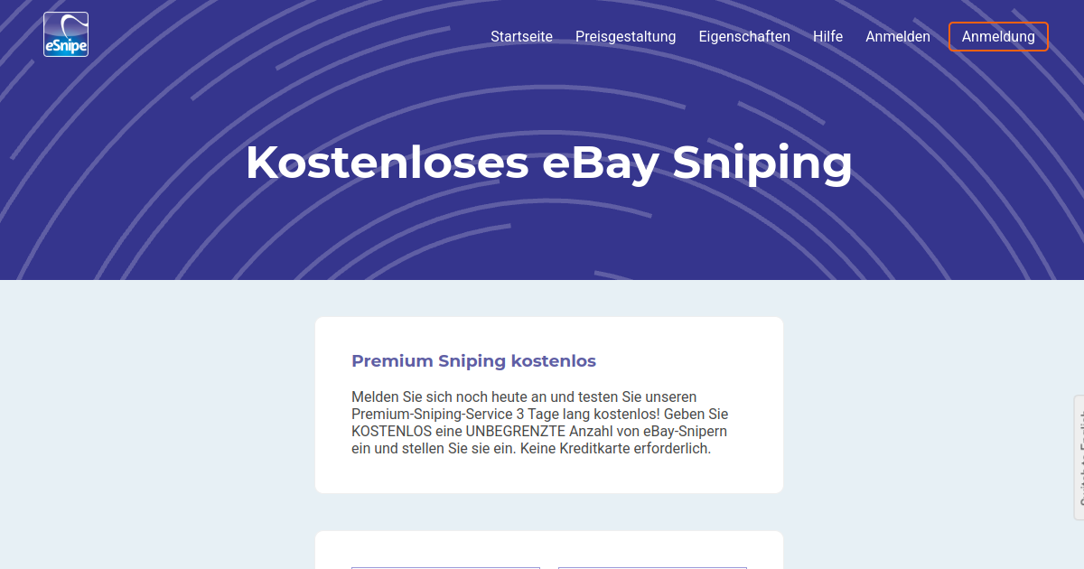 Free EBay Sniping ESnipe