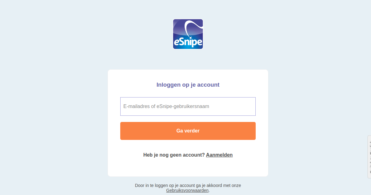 Inloggen ESnipe