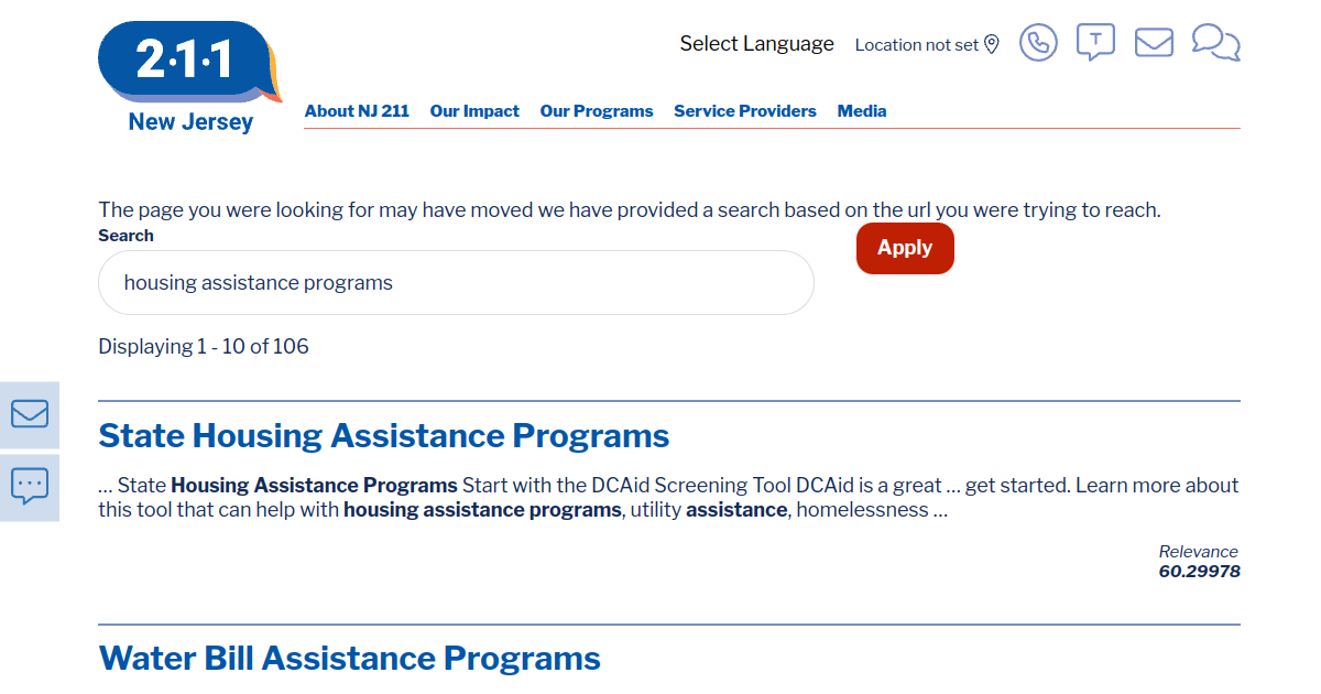 State Housing Assistance Programs NJ 211