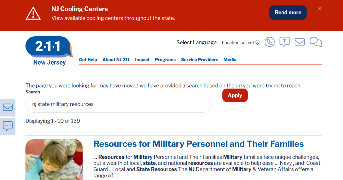 State Resources For Military Personnel And Their Families Nj 2 1 1