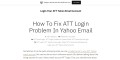 ATT Login Problem in Yahoo Email