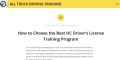 How to Choose the Best HC Driver’s License Training Program