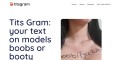 Tits Gram - Write your text on our models boobs.