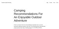 Camping Essentials - Be Secure