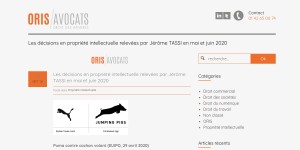 Les décisions en propriété intellectuelle relevées par Jérôme TASSI en mai et juin 2020