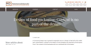 Design of food packaging: Content is no part of the design