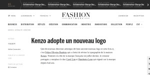 Kenzo adopte un nouveau logo