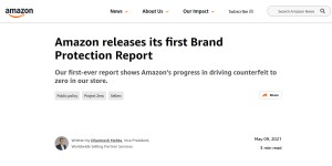 Amazon releases its first Brand Protection Report