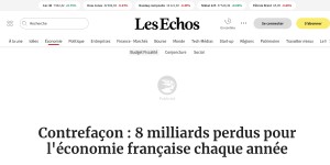 Contrefaçon : 8 milliards perdus pour l'économie française chaque année