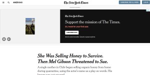 She Was Selling Honey to Survive. Then Mel Gibson Threatened to Sue.