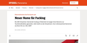 Österreichisches Dorf hat Spott satt Neuer Name für Fucking